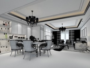 family - kitchen - restaurant 466 3Dモデル