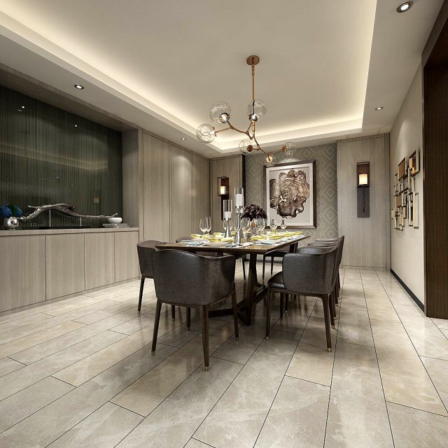 family - kitchen - restaurant 467 3D Model .c4d .max .obj .3ds .fbx .stl .blend 