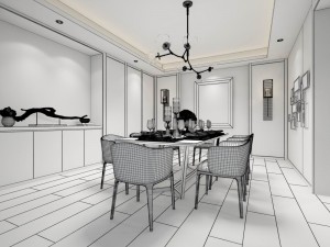 family - kitchen - restaurant 467 3D Model