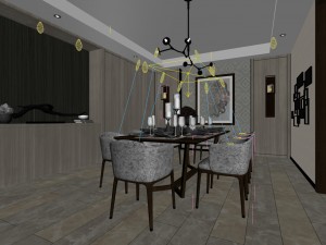 family - kitchen - restaurant 467 3D Model