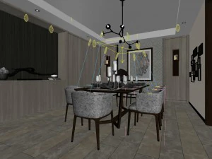 family - kitchen - restaurant 467 3D Model