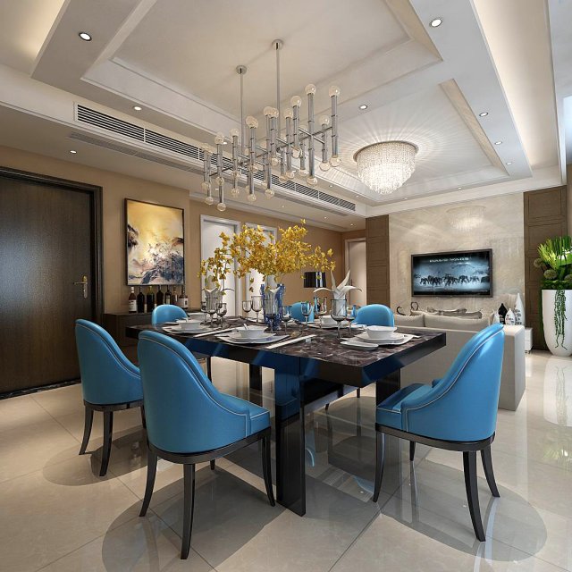 family - kitchen - restaurant 468 3D 모델 .c4d .max .obj .3ds .fbx .stl .blend 