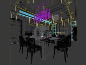 family - kitchen - restaurant 468 3D 모델