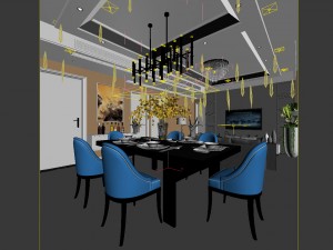 family - kitchen - restaurant 468 3D 모델
