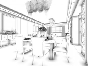 family - kitchen - restaurant 469 3D Модель