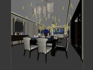 family - kitchen - restaurant 469 3D Model