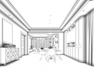 family - kitchen - restaurant 470 Modelo 3D