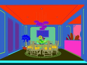 family - kitchen - restaurant 472 Modello 3D