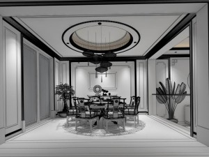family - kitchen - restaurant 472 Modello 3D