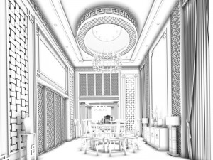family - kitchen - restaurant 475 3D Модель