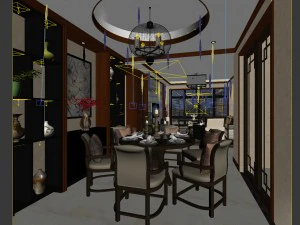 family - kitchen - restaurant 477 3D Model
