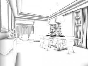 family - kitchen - restaurant 478 Modelo 3D