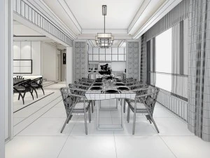 family - kitchen - restaurant 479 3D Model