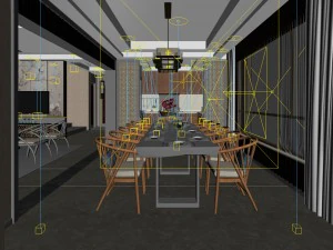 family - kitchen - restaurant 479 3D Model