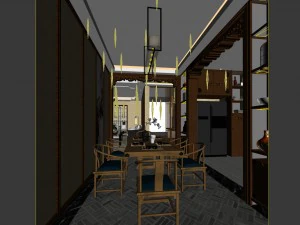 family - kitchen - restaurant 481 3D Model