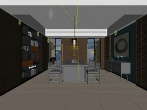 family - kitchen - restaurant 483 3D Model
