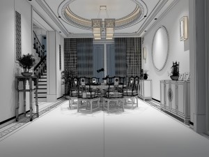 family - kitchen - restaurant 484 3D Модель