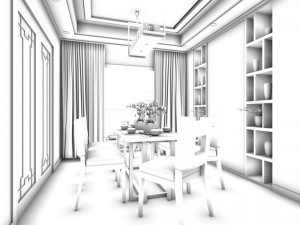family - kitchen - restaurant 485 3D Model