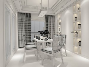 family - kitchen - restaurant 485 3D Model