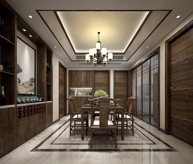 family - kitchen - restaurant 486 Model 3D .c4d .max .obj .3ds .fbx .stl .blend 