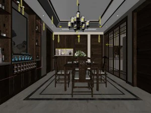 family - kitchen - restaurant 486 3D Model