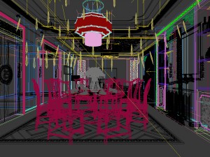 family - kitchen - restaurant 487 3D Модель
