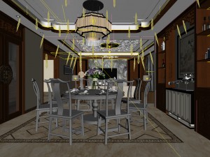 family - kitchen - restaurant 487 3D Модель