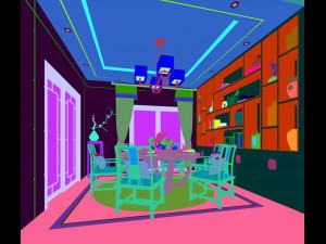 family - kitchen - restaurant 490 Modello 3D