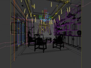 family - kitchen - restaurant 490 Modello 3D