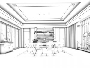 family - kitchen - restaurant 492 3Dモデル