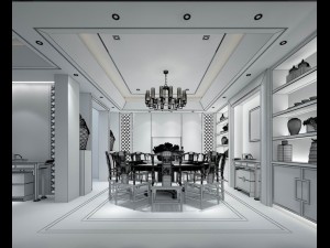 family - kitchen - restaurant 497 3D Model