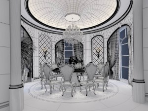 family - kitchen - restaurant 501 Modèle 3D