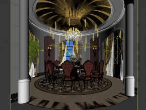 family - kitchen - restaurant 501 Modèle 3D