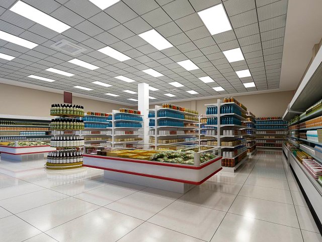 supermarket 326 Model 3D .c4d .max .obj .3ds .fbx .stl .blend 