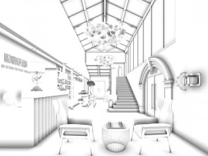 cinema - cafe 03 3D Model