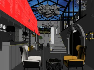cinema - cafe 03 3D Model