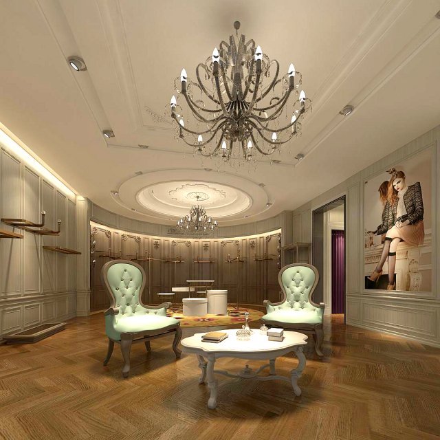 high-end clothing store 32 Model 3D .c4d .max .obj .3ds .fbx .stl .blend 