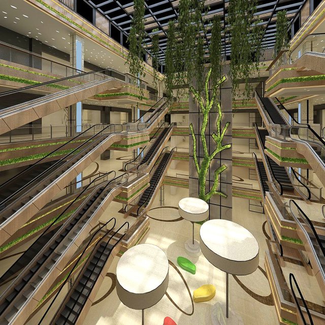 shopping - arcade - shop 32 Model 3D .c4d .max .obj .3ds .fbx .stl .blend 