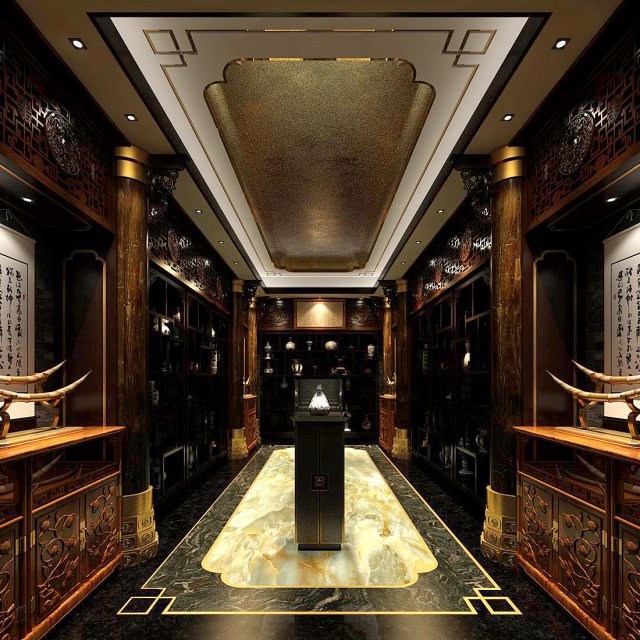 antique sale showroom 2 Modelo 3D .c4d .max .obj .3ds .fbx .stl .blend 