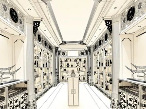 antique sale showroom 2 3D Model