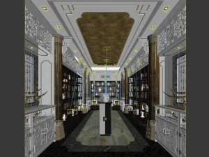 antique sale showroom 2 3D Model