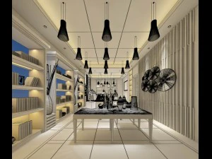 antique sale showroom 03 3D Model