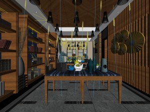 antique sale showroom 03 3D Model