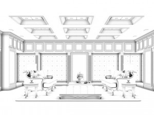 wedding dressing area 11 Modello 3D
