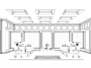wedding dressing area 11 3D Model