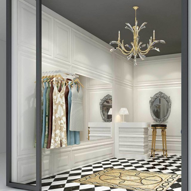 retail - fashion store 32 3D Model .c4d .max .obj .3ds .fbx .stl .blend 
