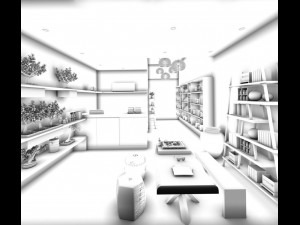 shopping malls - shops - tea shops 321 3D 모델