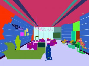 shopping mall - movie theater 06 3D Model