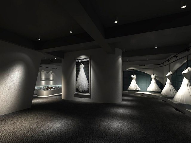 mall store - bridal shop 03 3D 模型 .c4d .max .obj .3ds .fbx .stl .blend 