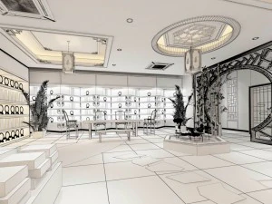 sala de juegos - tienda - hotel 03 Modelo 3D